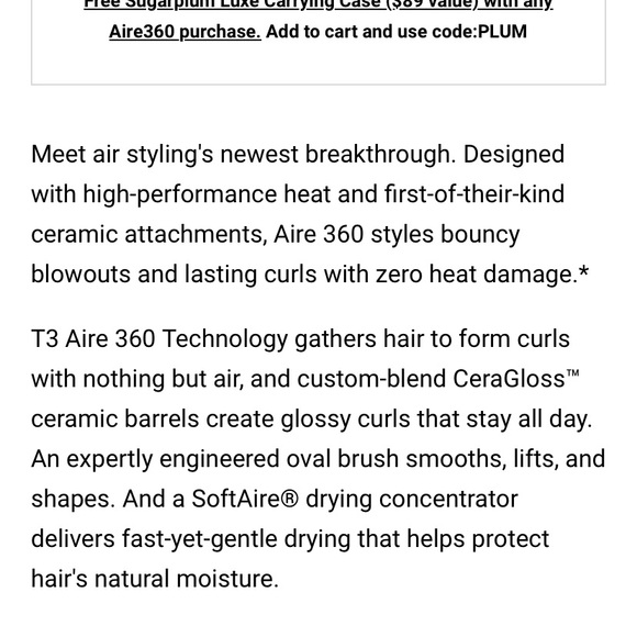 NEW in the box! T3 AIRE 360 blowout kit - Picture 5 of 8